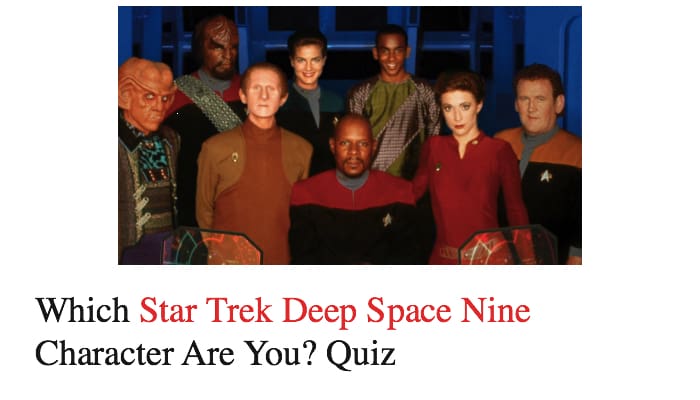 Which Star Trek Deep Space Nine Character Are You? Quiz