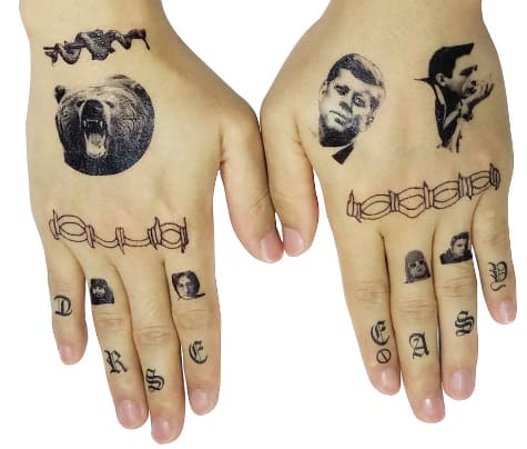 post malone hand tattoo
