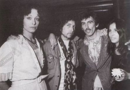 Bob Dylan, George Harrison and Sara Dylan 2 Sara and Bob Dylan With George and Olivia Harrison