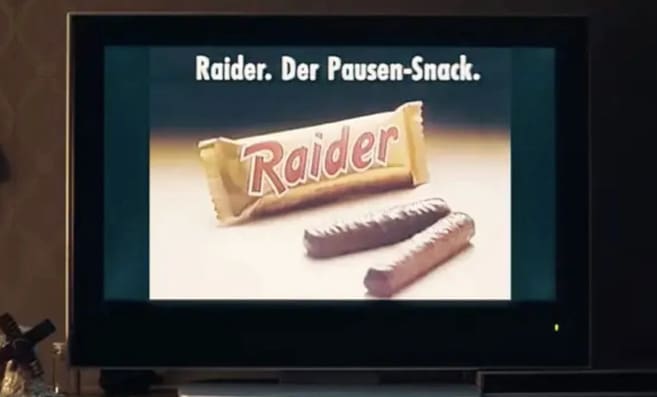 13- The Raider chocolate ad from 1991, which was televised in 2019. (Season 1)