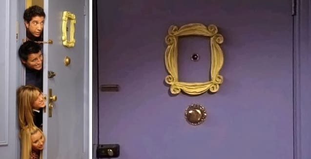 The frame around the doorway in Monica's apartment was actually a mirror