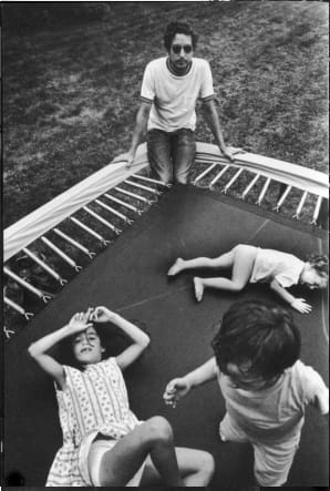 Bob Dylan, with his children Jesse, Anna, and Maria, at their Ohayo