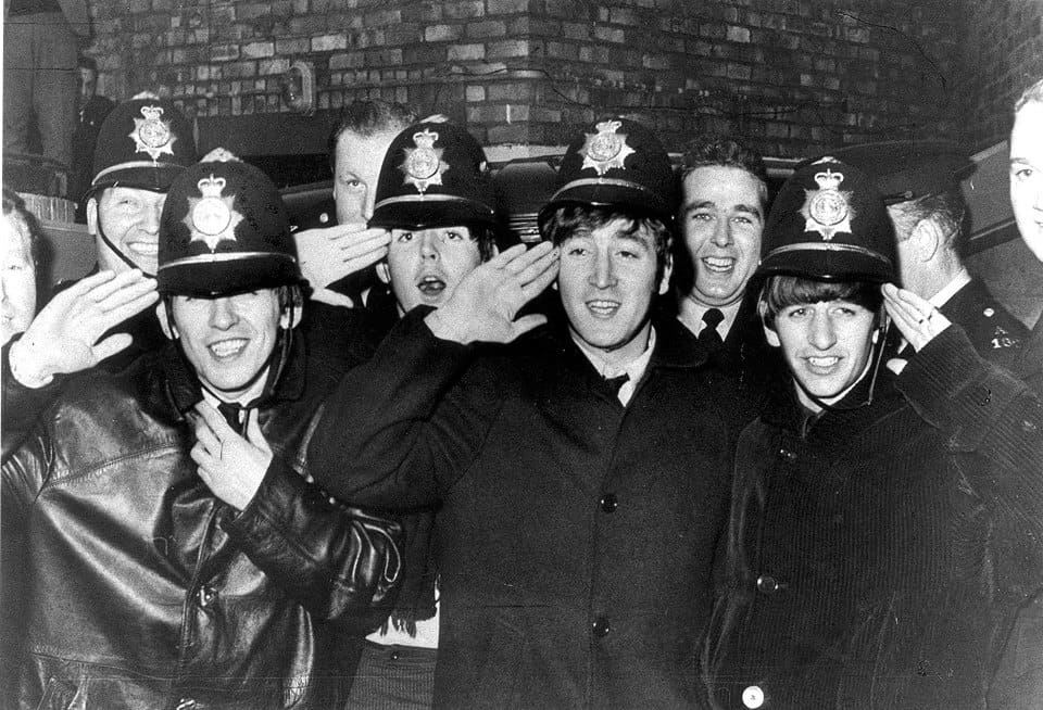 Beatles 180 - The Beatles with Birmingham Police officers