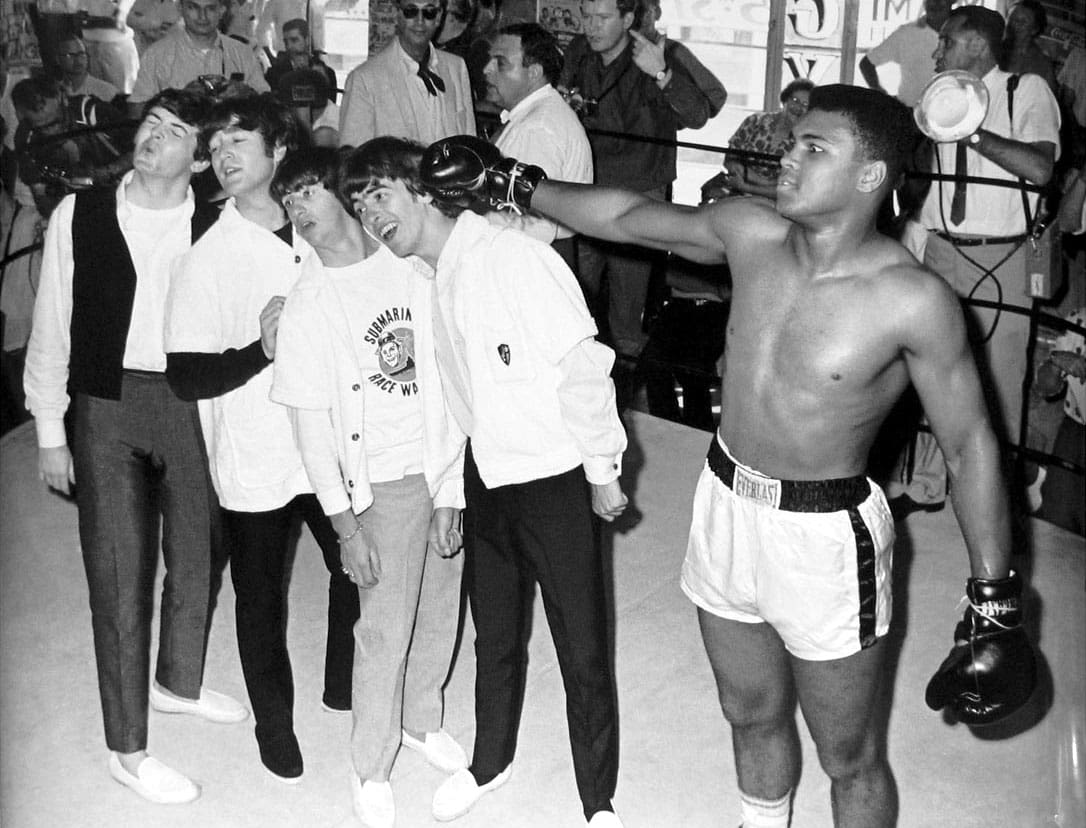 the Beatles john lennon george harrison muhammad ali ringo starr paul mccartney