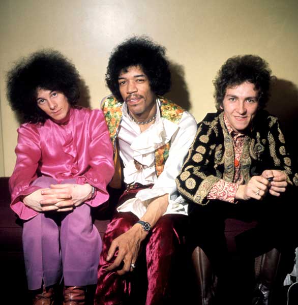The Jimi Hendrix Experience; Noel Redding, Jimi Hendrix and Mitch Mitchell.