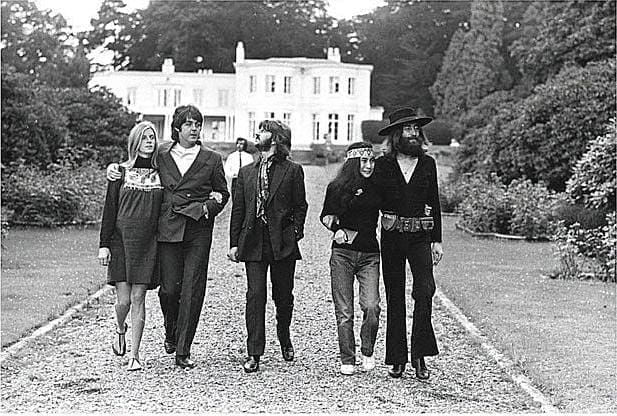 The Beatles cover shoot for the album ' Hey Jude' sporting both an Amish style and fedora style hat in the late 1960's