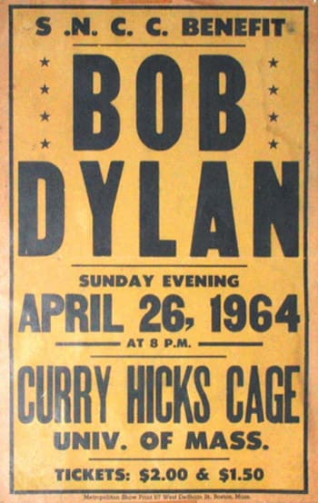 04 26 1964 Bob Dylan Concert Poster