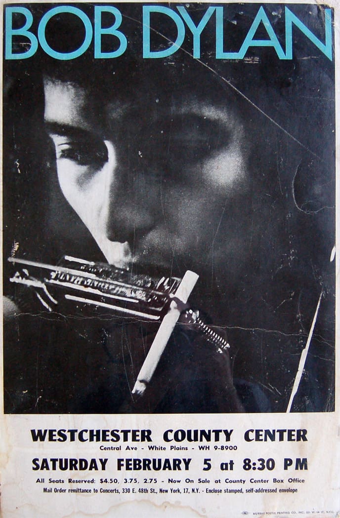 1 02 05 1966 Bob Dylan Concert Poster