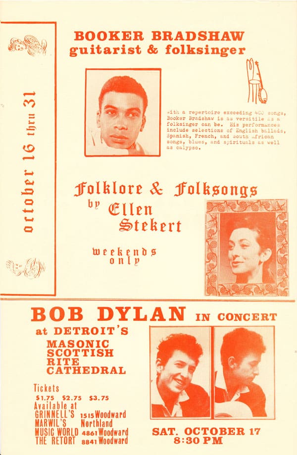 10 17 1964 Bob Dylan Concert Poster
