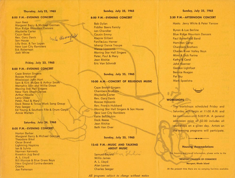 11 07 25 1965 Bob Dylan Concert