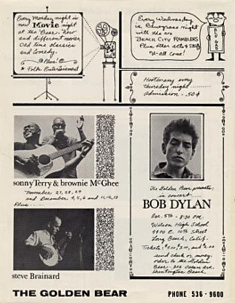 12 05 1964 Bob Dylan Concert Poster 2