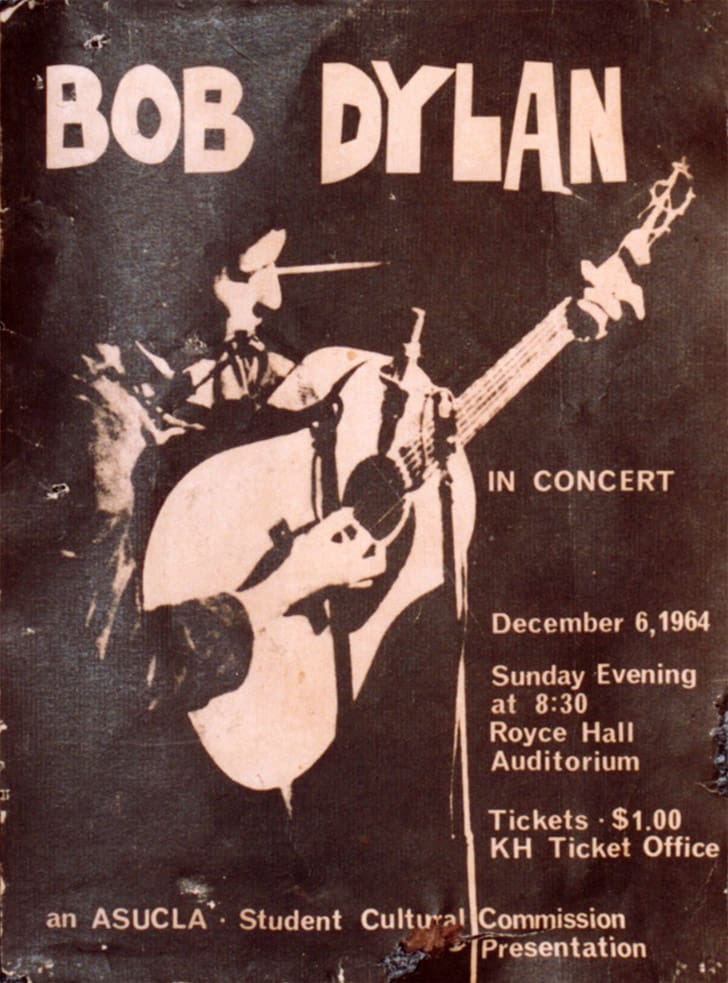 12 06 1964 Bob Dylan Concert Poster