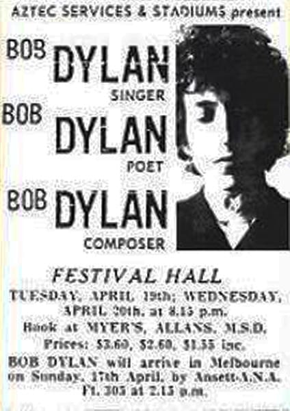 13 04 19 1966 Bob Dylan Concert Poster
