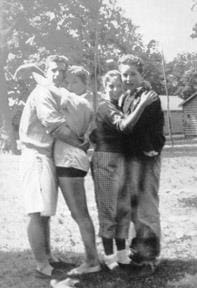Larry Kegan on left, Bob Zimmerman on the right, Camp Herzl, 1957.