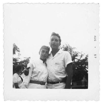 Rosanne Tenenbaum and Bob Zimmerman, Camp Herzl, August 1957.