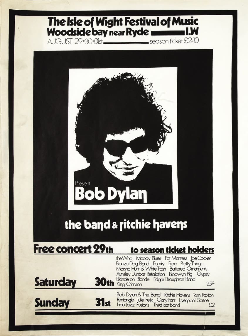 16 08 31 1969 Bob Dylan Concert Poster