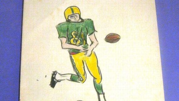 15 Original Jimi Hendrix Own Hand Drawings an Paintings 15 Jimi Hendrix Drawing of USC Football Player