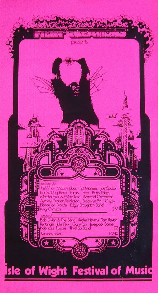 19 08 31 1969 Bob Dylan Concert Poster