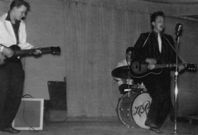 Bob Zimmerman, with Monte Edwardson and LeRoy Hoikkala. 1958