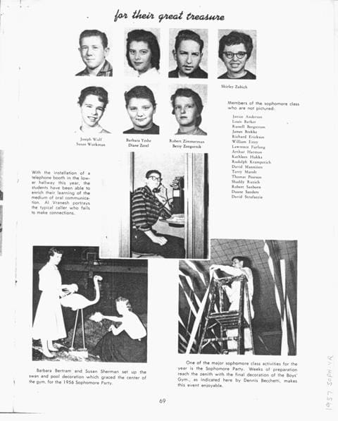 Bob Dylan Yearbook 1957, page 69.
