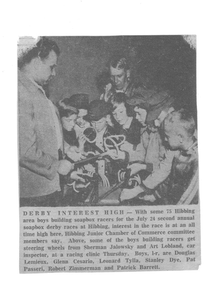 1951- Racing Clinic for Hibbing Junior Chamber of Commerce