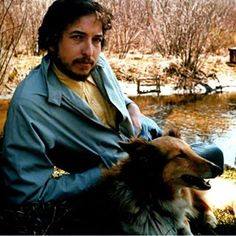 Dylan and his collie, 1970,Photograph courtesy of John Cohen. 1970