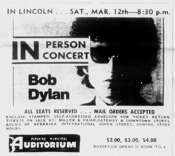 7 03 12 1966 Bob Dylan Concert Poster