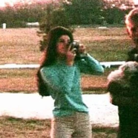 Priscilla with her camera at the Circle G Ranch in 1967