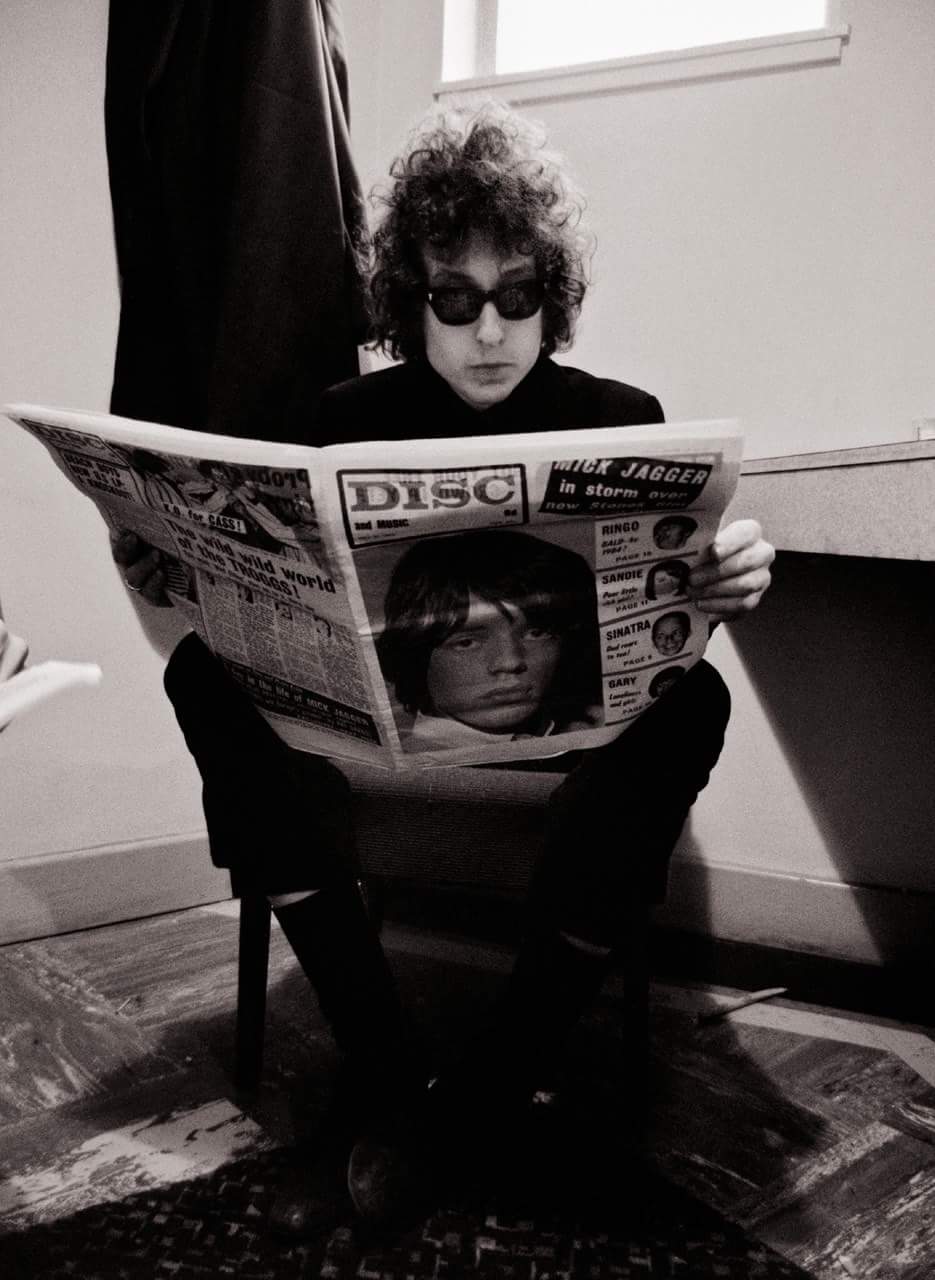 Bob Dylan Reading Mick Jagger England 1966