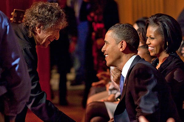 Bob Dylan with Obama