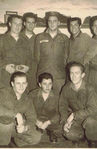 Elvis Presley with Army Friends