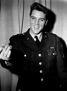 Taken in Elvis' living room off base. March 2, 1960.