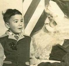 Child Jerry Garcia with Santa