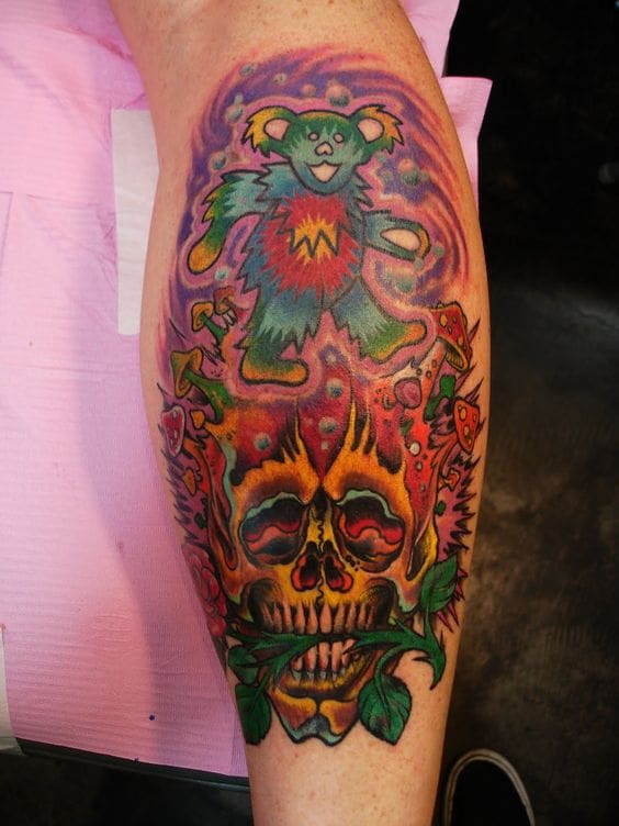 Darkside Tattoo  Almost finished  Grateful Dead Deal Roulette