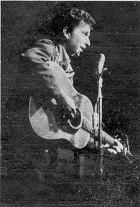 Bob Dylan April 1961 at Gerdes Folk City - photos by Irwin Gooen