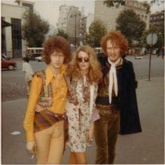 Charlotte Martin and Eric Clapton with Ginger Baker Paris 1967