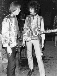 Eric Clapton with Ian Amey A.K.A. Tich in Dave Dee Dozy Beaky Mich and Tich 1967.