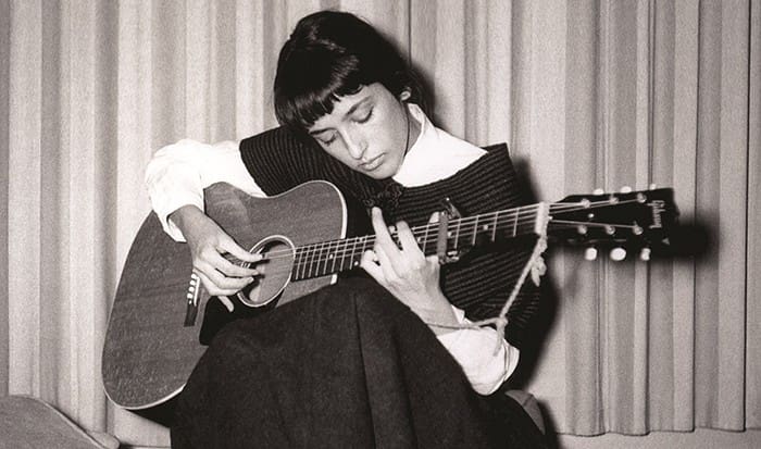 Joan Baez Childhood Playing Guitar