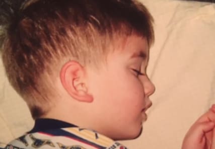 Lil Peep Sleeping - Childhood image