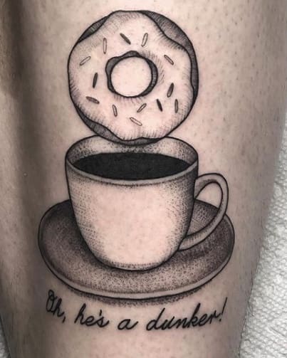 Seinfeld Tattoo Donut Coffee