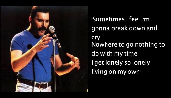 " Living on my own " Lyrics 