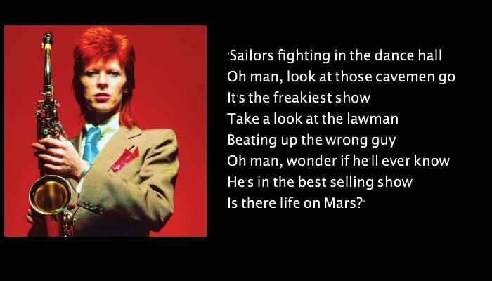 David Bowie "Life of Mars" Lyrics