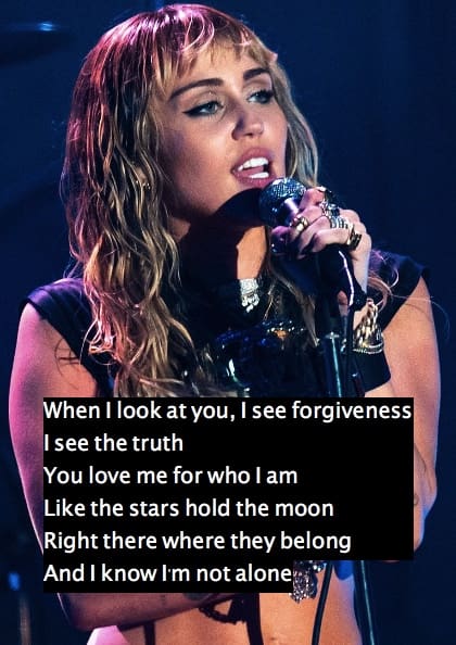 Miley Cyrus when i look at you lyrics