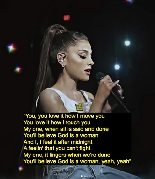 Ariana Grande god is a woman Lyrics