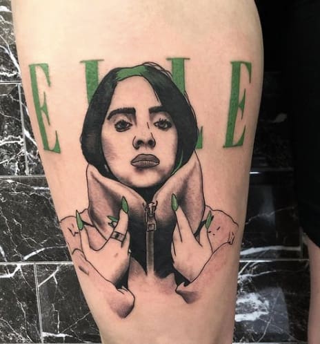 Billie Eilish Tattoos elle