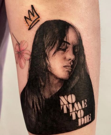 Billie Eilish no time to die tattoo
