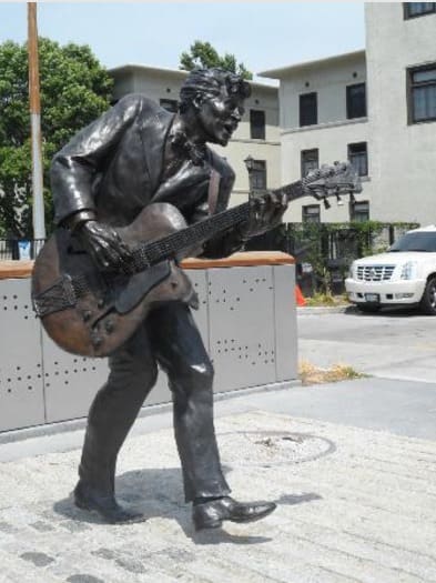 JUNE 29, 2011 – Chuck Berry  threw out the first pitch at the St. Louis Cardinals baseball game 