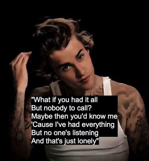 Justin Bieber Lonely Lyrics