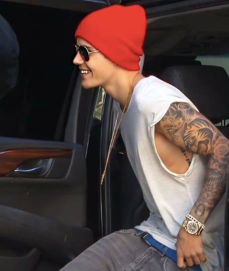 justin bieber arm tattoo
