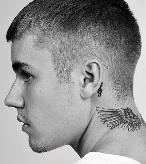justin bieber neck tattoo
